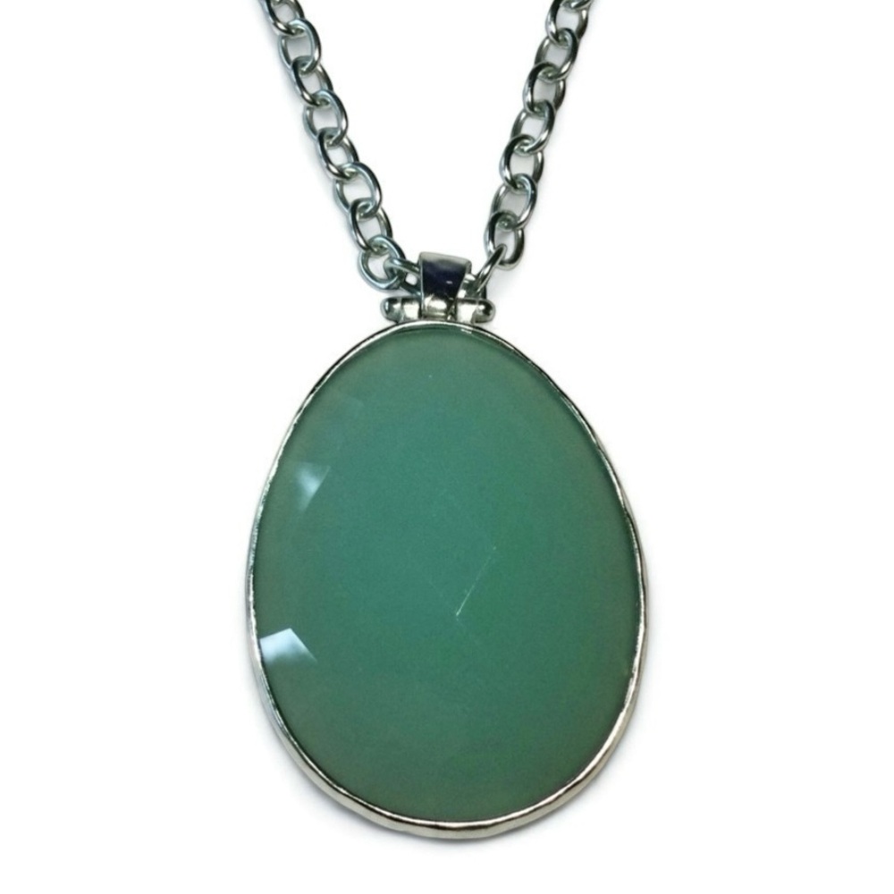 Stella & Dot 925 Silver Reversible Blue Quartz, Labradorite Pendant Necklace 34" - Picture 7 of 16